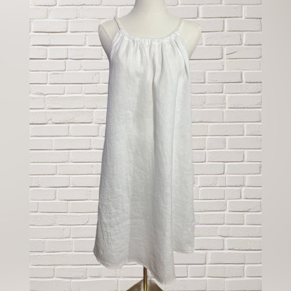 Bellambra Dresses & Skirts - Bellamba Made in Italy White 100% Linen Slip Dress Size L